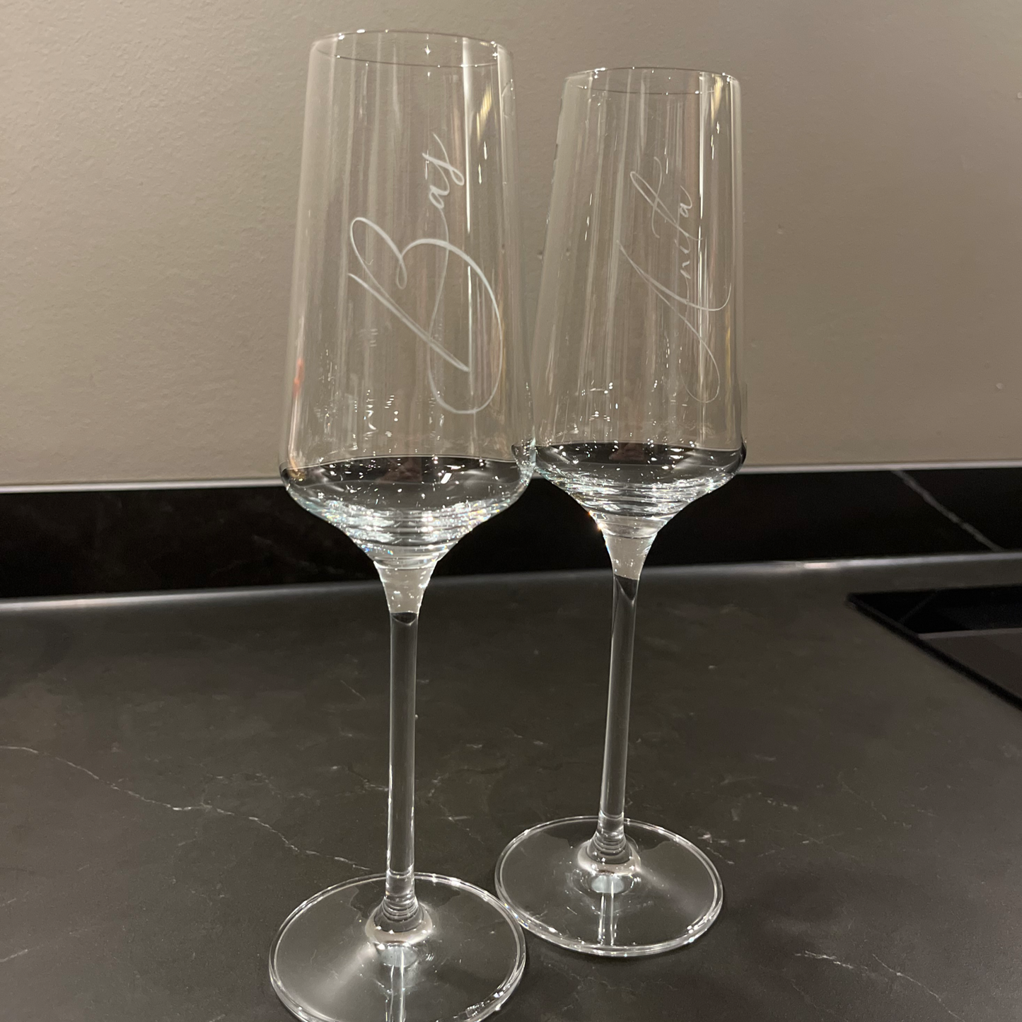 Gepersonaliseerd champagne glas (1st.)