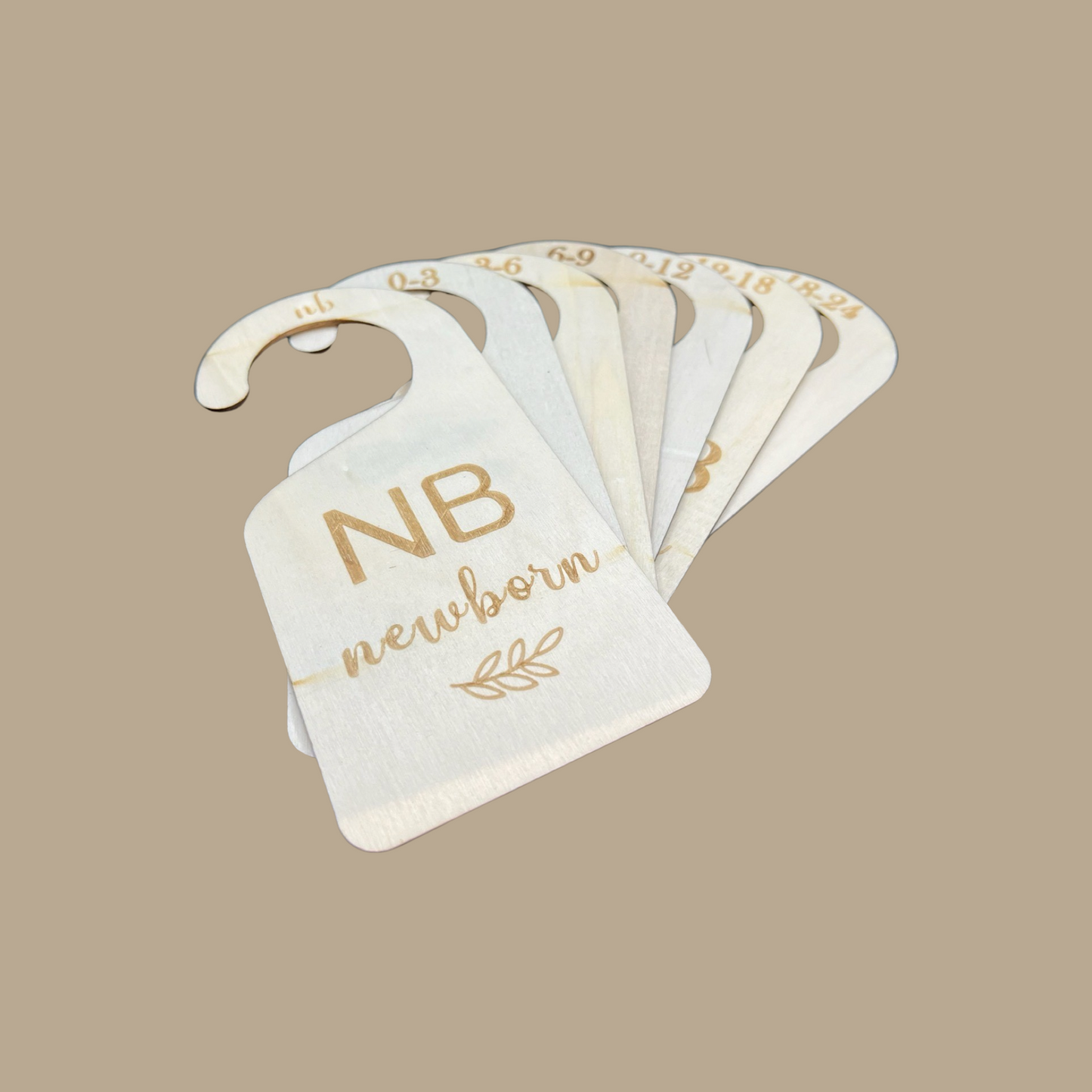 Houten maatbordjes baby