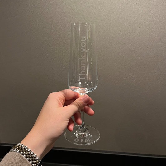 Gepersonaliseerd champagne glas (1st.)