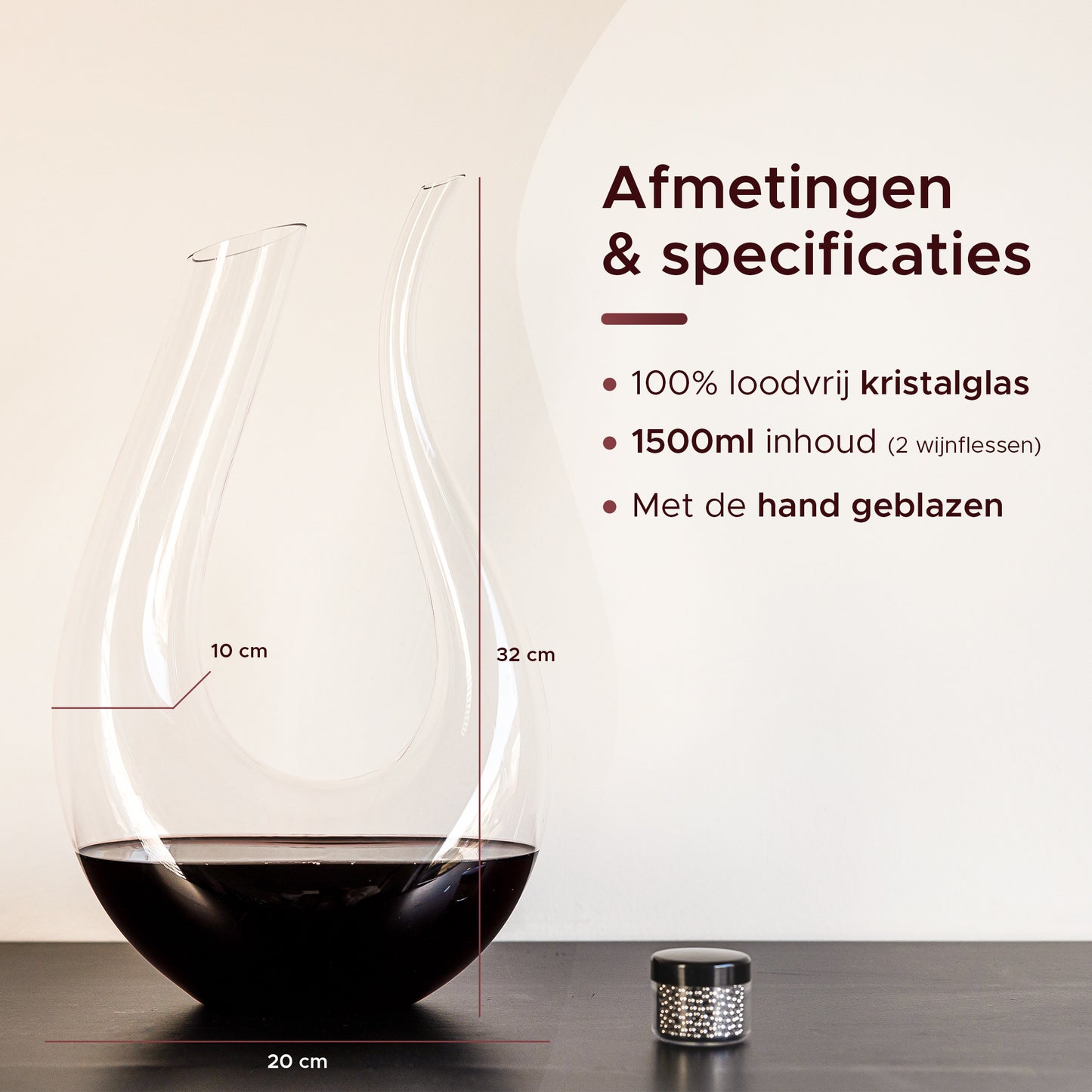 Decanteer karaf u-vorm